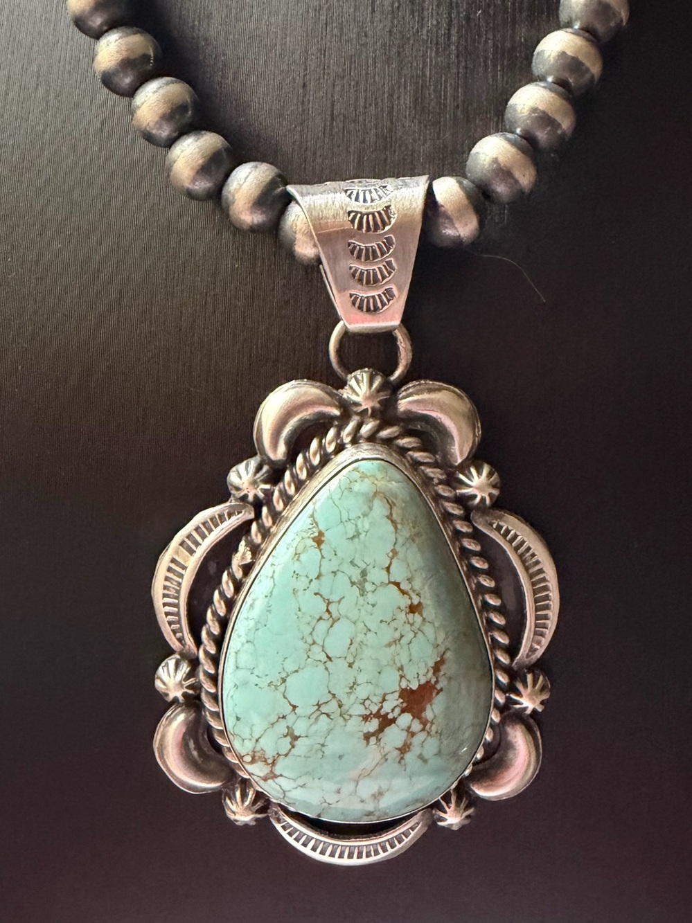 Jamson Belin Navajo Sterling Silver Turquoise Teardrop Pendant - Women Jewelry